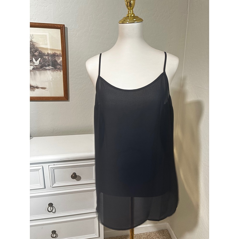 Michael Kors navy blue Chiffon Camisole Tank‎ Top Womens Size M